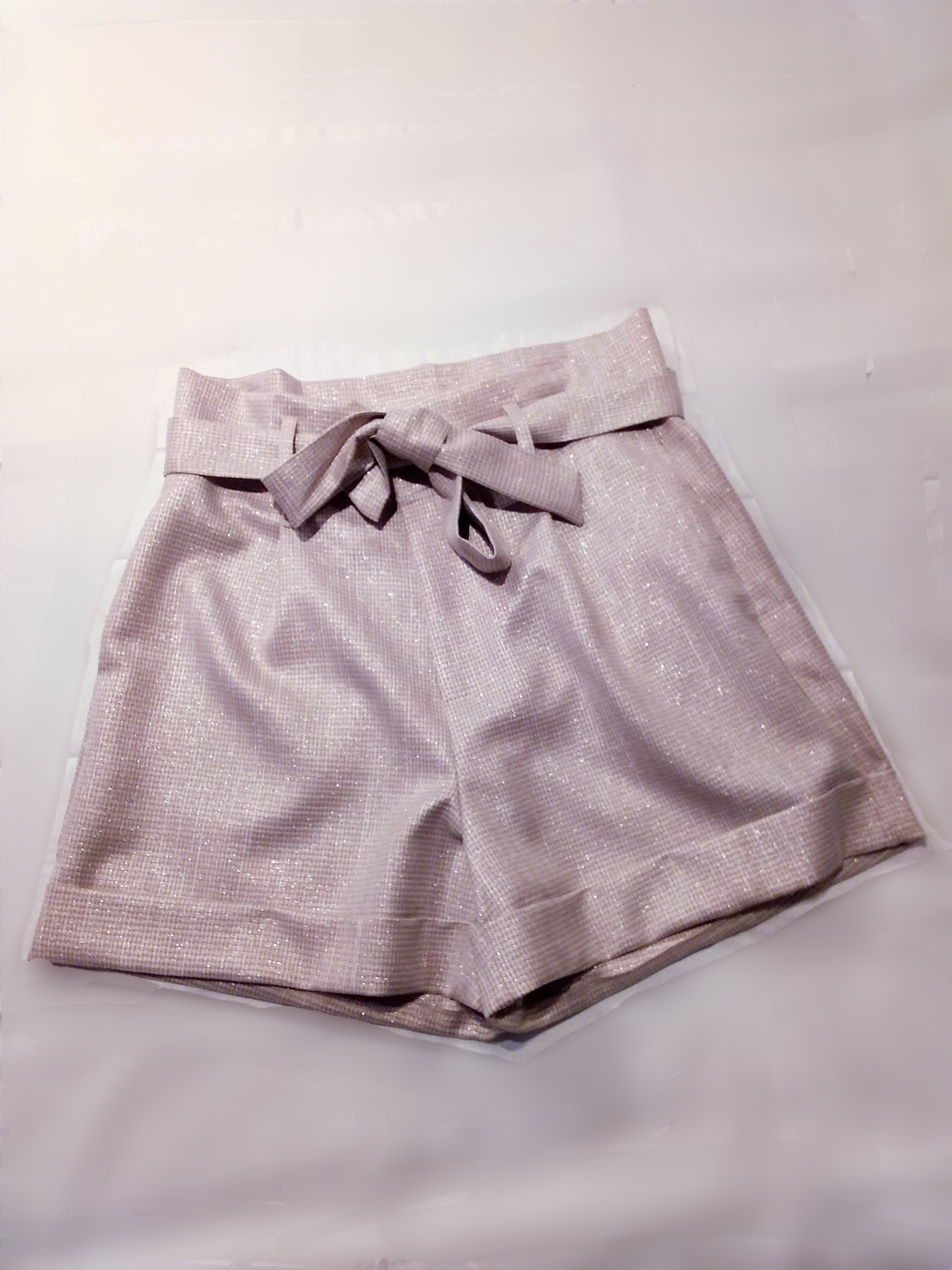 SHORTS LUREX rosa cipria tg s